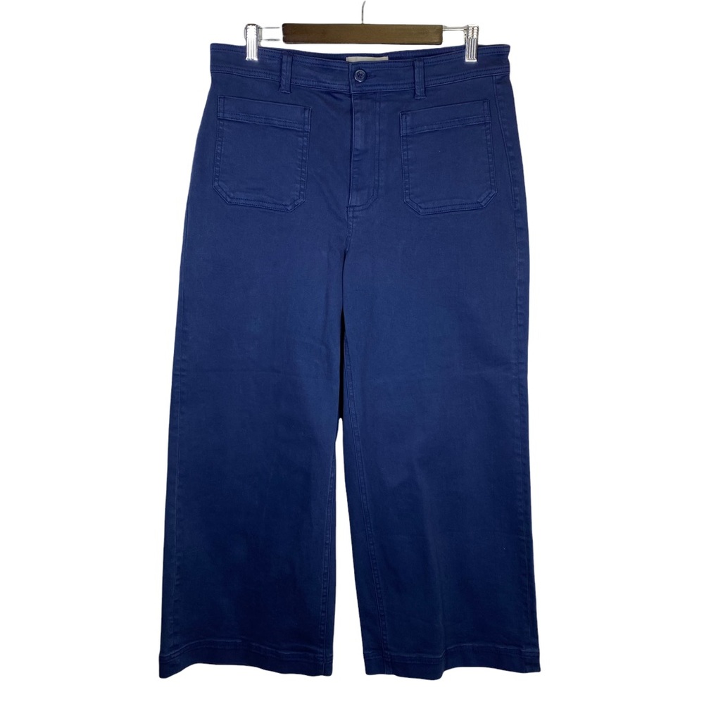 Everlane Blue The Wide Leg Crop Patch Pocket Pants 12